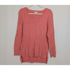 Sundance M Velkin Sweater Patchwork Knit Silk Cotton V-Neck Pullover Top Boho